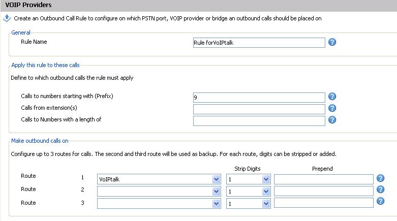 3CX PBX - VoIPTalk Trunk Setup