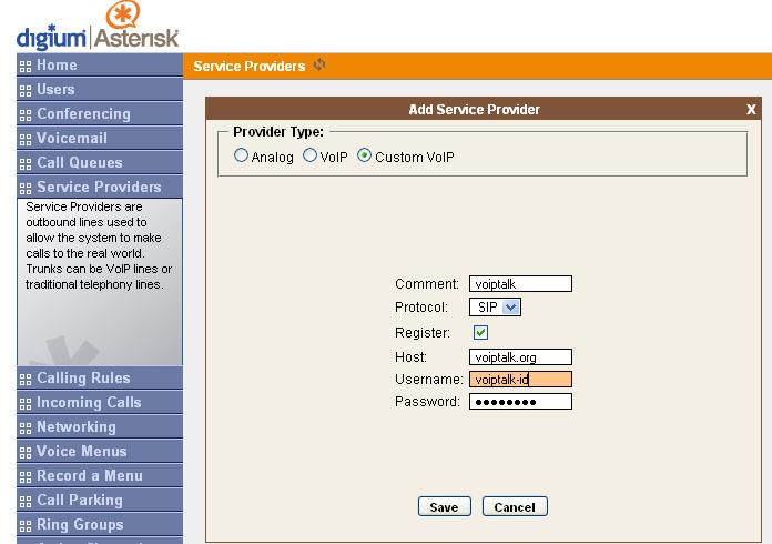 Configuration Of SIP Trunk With Digium AA50 Setup