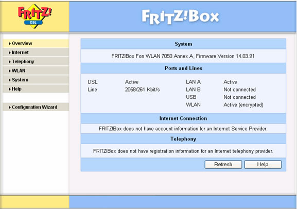 FritzBox Fon WLAN 7050 Setup FritzBox Fon WLAN 7050 Setup