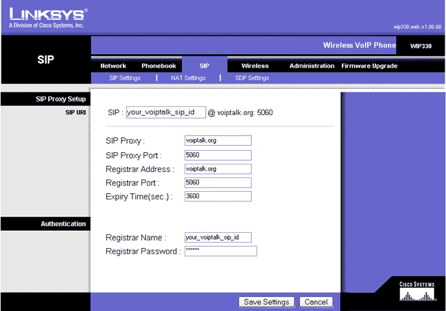 Linksys WIP 330 WiFi VoIP Phone Setup