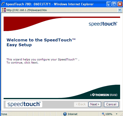 SpeedTouch 780WL VoIP Router Setup