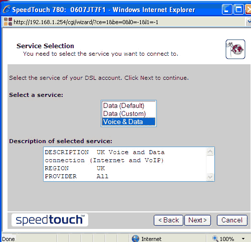 SpeedTouch 780WL VoIP Router Setup