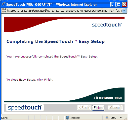 SpeedTouch 780WL VoIP Router Setup