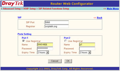 DrayTEK 2600VG Vigor VoIP Router Setup