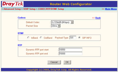 DrayTEK 2600V Vigor VoIP Router Setup