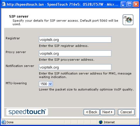 SpeedTouch 716WL VoIP Router Setup SpeedTouch 716WL VoIP Router Setup